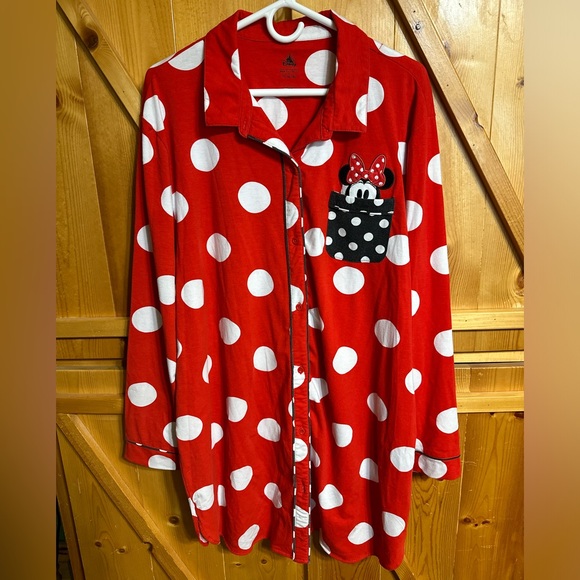 Disney Other - Women’s Disney Minnie Mouse Polka Dot Sleep Shirt - XL